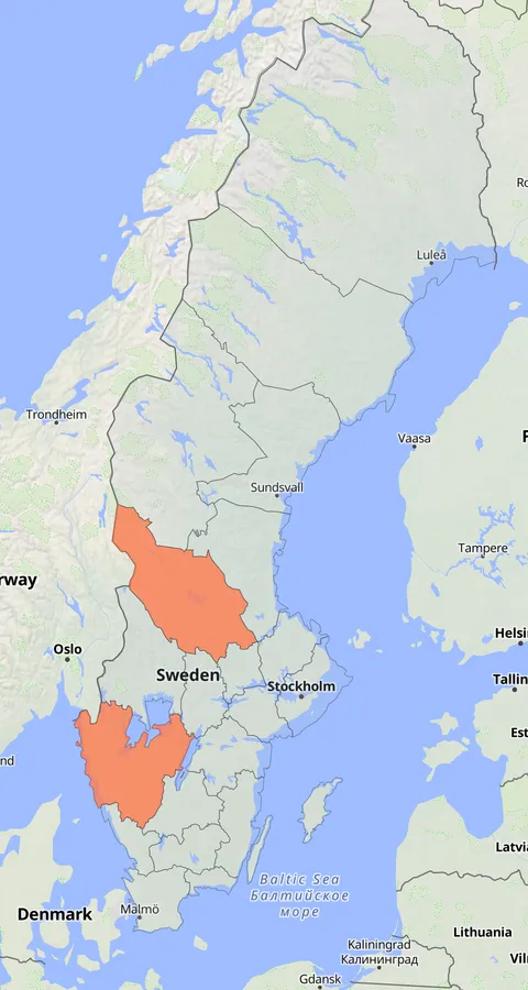 Gråhuvad sparv observationskarta