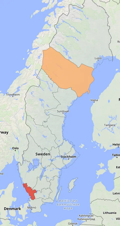 Rostsångare observationskarta